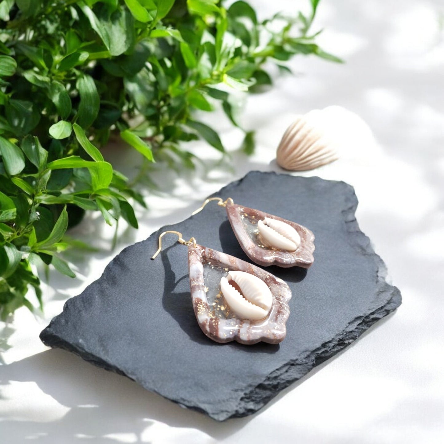 Boucles d'Oreilles "Lumineuse" - Collection Cauri