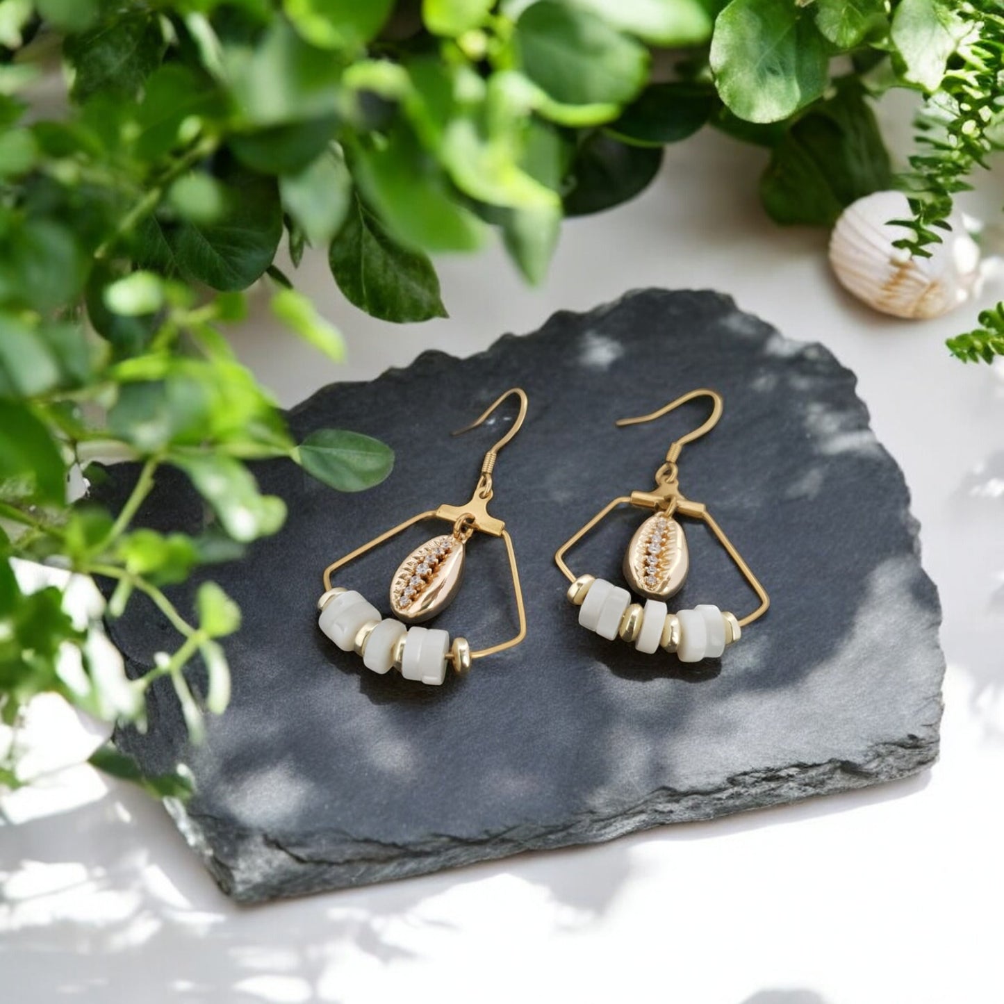 Boucles d'Oreilles "Rêveuse" - Collection Cauri