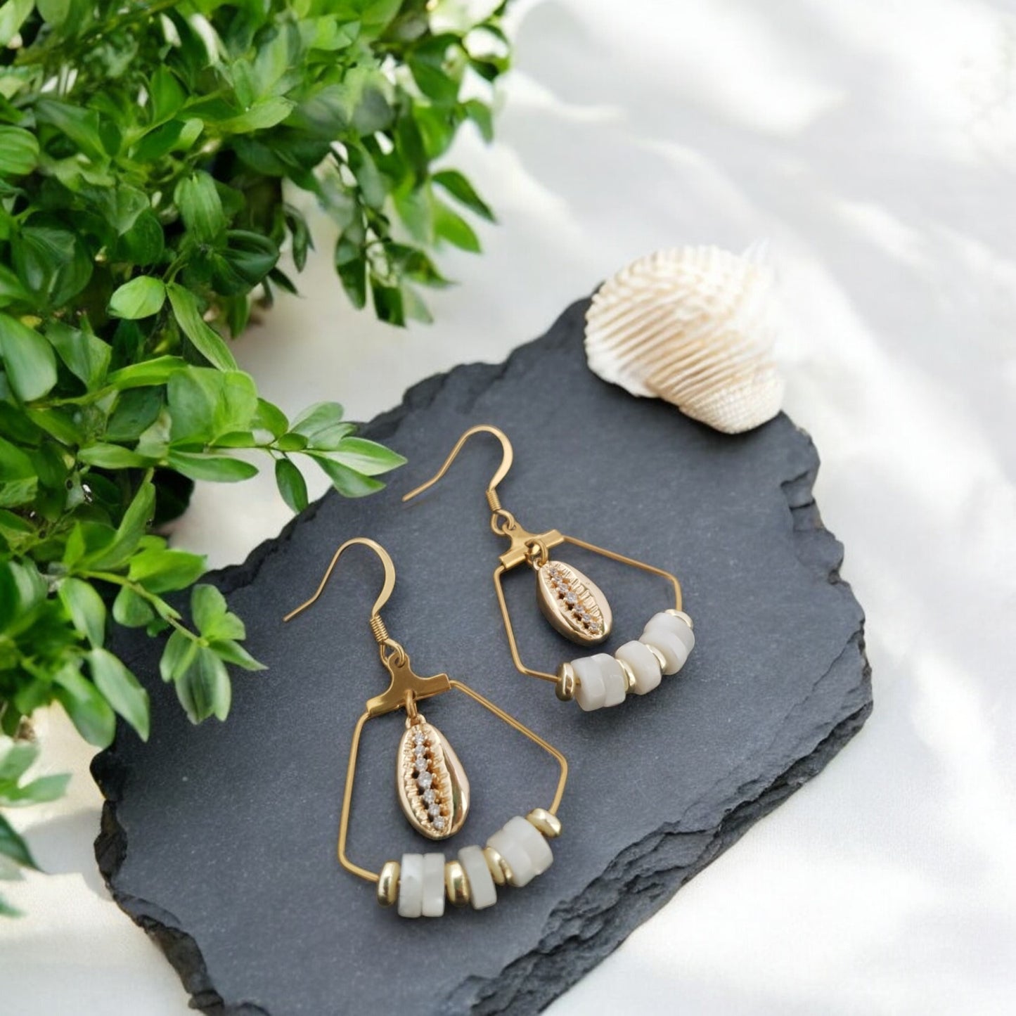 Boucles d'Oreilles "Rêveuse" - Collection Cauri