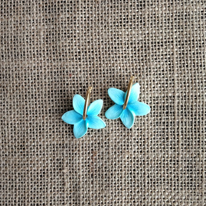 Boucles d'oreilles frangipanier artisanales | 6 couleurs