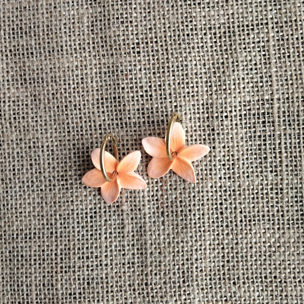 Boucles d'oreilles frangipanier artisanales | 6 couleurs