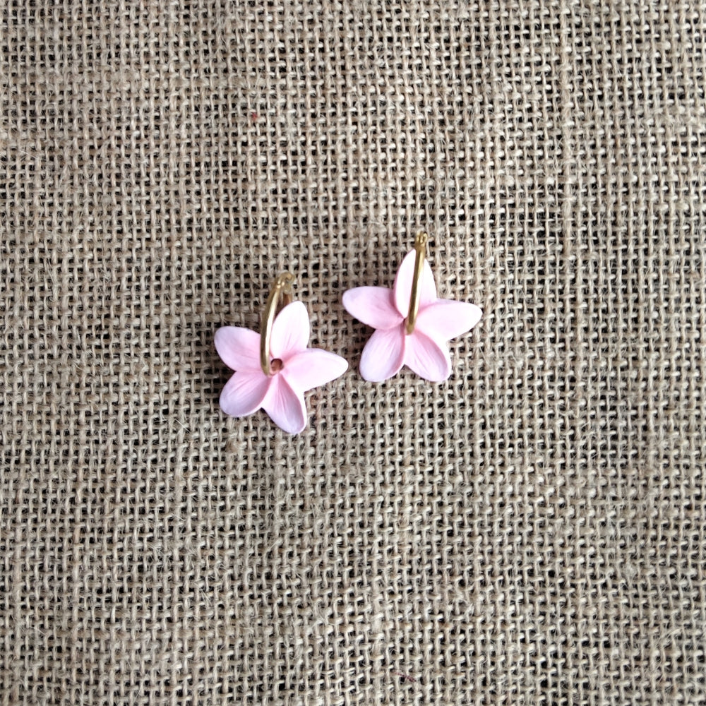 Boucles d'oreilles frangipanier artisanales | 6 couleurs