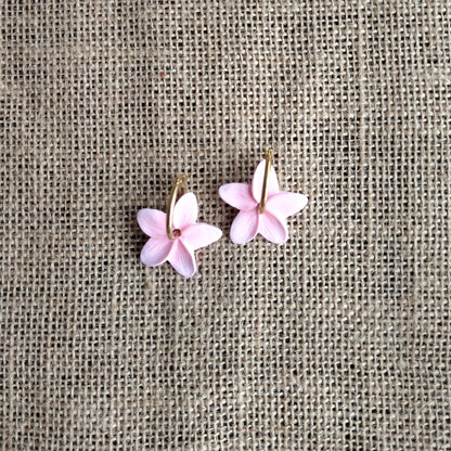 Boucles d'oreilles frangipanier artisanales | 6 couleurs