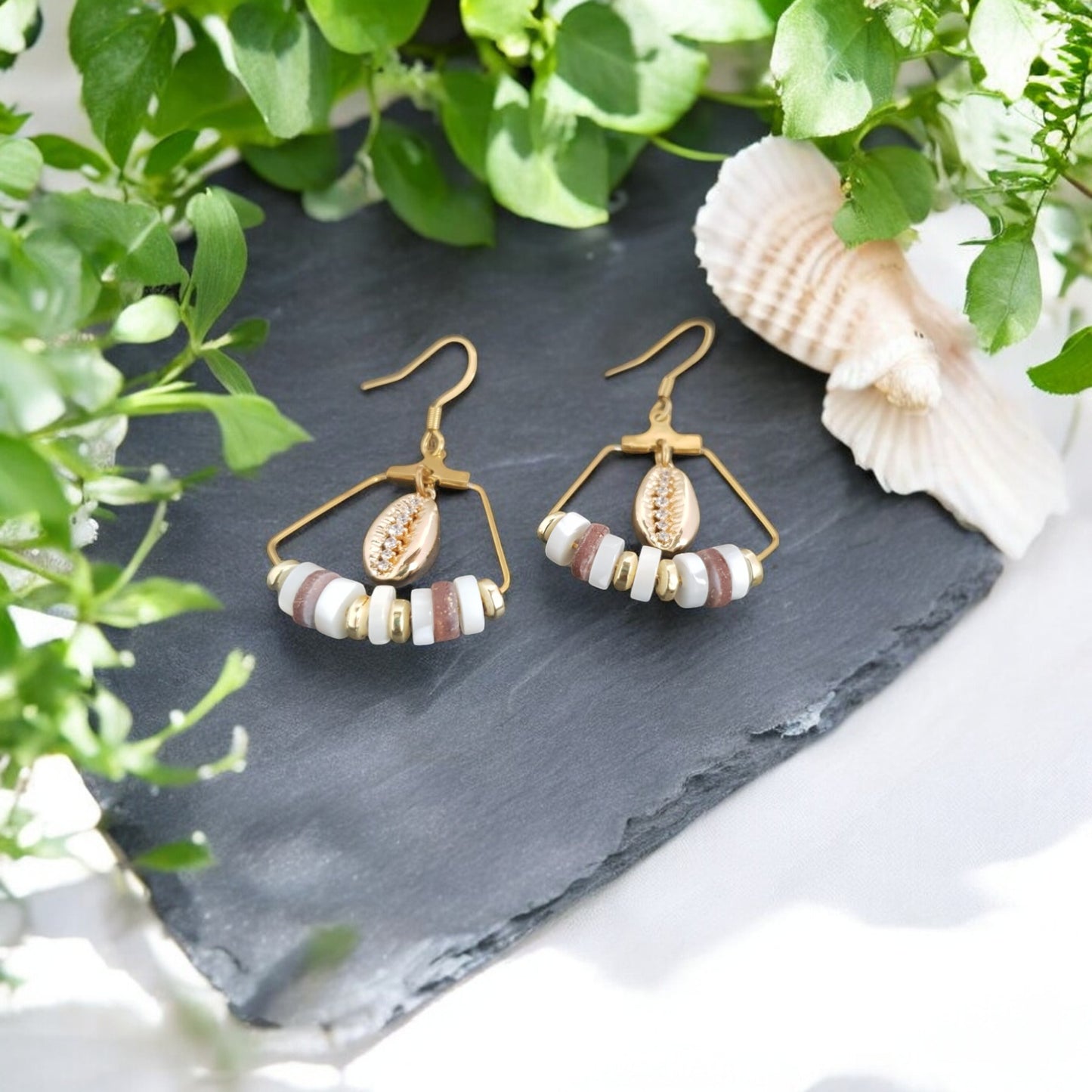 Boucles d'Oreilles "Féminine" - Collection Cauri