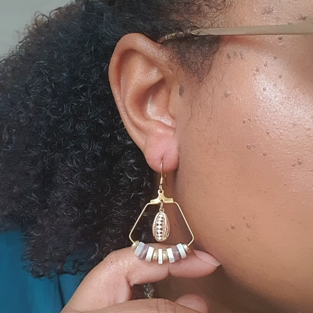 Boucles d'Oreilles "Féminine" - Collection Cauri