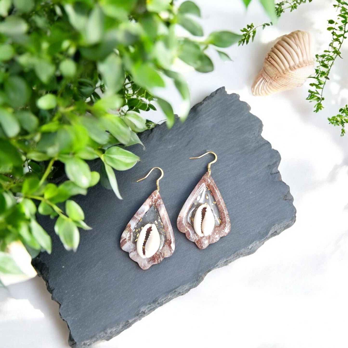 Boucles d'Oreilles "Lumineuse" - Collection Cauri